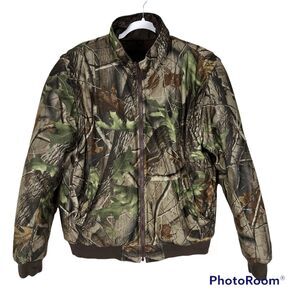 REMINGTON Size M Jacket Coat Real Tree Camo Zip Off Sleeves